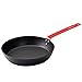 Delihom Poêle à frire fer forgé pour cuisinière à induction, cuisinière à gaz, four, grill, feu ouvert, poêle en fer ø28 cm