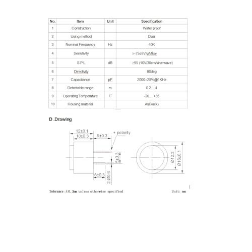 image for GODIYMODULES 4 Pcs Ultrasonic Sensor Integrated Transceiver Diameter 1
