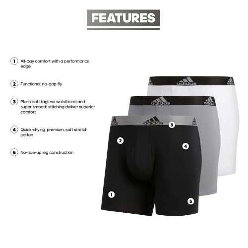 adidas Lot de 3 Boxers en Coton Stretch sous-vêtements Homme (Lot de 3) - Image 3