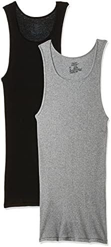 Hanes mens Comfortsoft Moisture Wicking Tagless Tank Undershirts - Multipacks undershirts, Assorted 2-pack, Small US