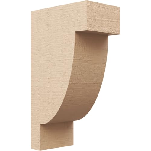 Timberthane Rough Cedar Faux Wood Alpine Corbel, 6'W x 10'D x 18'H, Primed Tan