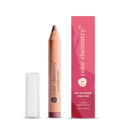 Color Chemistry Lip and Cheek Crayon Bloom LC14, 2.49 g | Vegan, Ultra-Matte Finish, Non-Drying & Long-Lasting | Creamy, Hydrating Formula in 16 Shades for All Skin Tones | Multi-Use for Lips & Cheeks