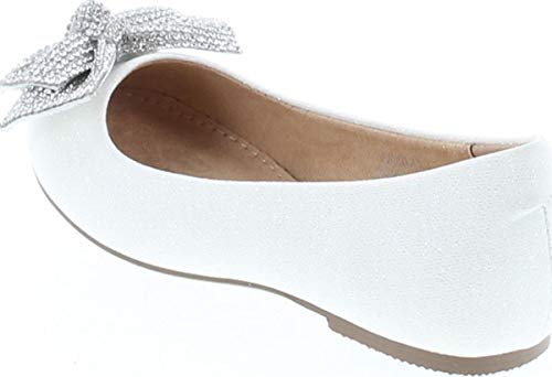 Gigi-1X Shimmer Bow Casual Slip On Prom Party Dress Ballet Flat Shoes3