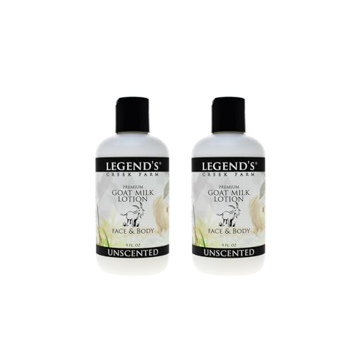 Legend's Creek Farm Goat Milk Lotion - Moisturizing Goat Milk Body Lotion for Body, Hand & Face - 9 oz Body Moisturizer with Shea Butter, Sunflower Oil, Aloe, Handmade in USA (Pomegranate Acai L.)