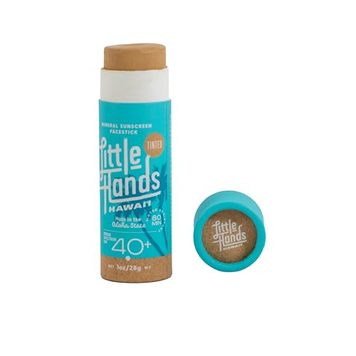 Little Hands Hawaii Mineral Sunscreen Stick SPF 40 – Reef Safe Non-Nano Zinc Oxide Face Sunscreen,...