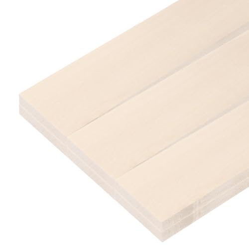 QUARKZMAN 6 Piezas De Palos De Madera 3/8'x 2' x 12' Cubo De Madera Rectangular Listones Cuadrados Para Decoración De Arte DIY Tallado Manual Artesanías