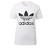 adidas Originals Women's Trefoil Tee, White/Black, S