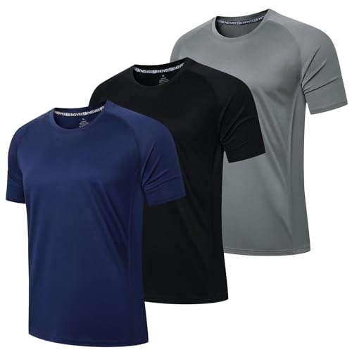 T-shirt fonctionnel hommes anti transpiration pour entraînement de gym