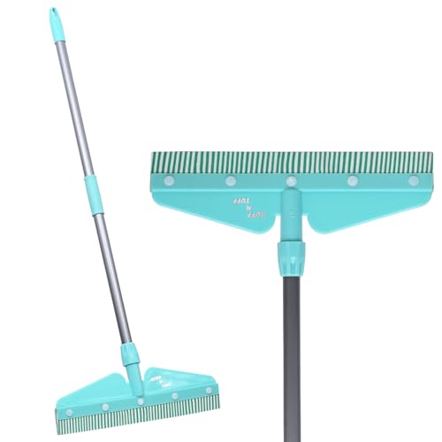 Image of Zureni Ruff-N-TUFF Wiper 16 inch with Foam Rubber Blade Double Lamination Rod and Telescopic Handle for Floor Cleaning and Dirt Removal in Home Bathroom & Kitchen (Random Colours)