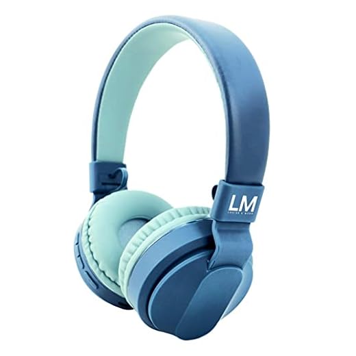 Louise & Mann Barnhörlurar Over-Ear Bluetooth med volymbegränsning, trådlösa hörlurar för barn, vikbara on-ear hörlurar med mikrofon, Micro SD/TF för skola, resor, mobiltelefoner, PC, surfplattor
