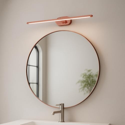 Image of Modern Copper Finish 6W 3 Different Color Mode Changing (Wh /WW /NW) Energy Saving Led Mirror Picture Wall Lamp for Bedroom, Living Room, Restaurants, Dining, Coffee Shop,Home Etc