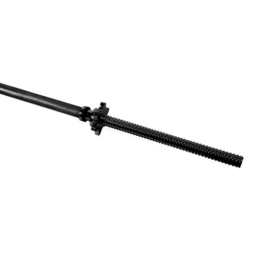CAP Barbell 57" Standard Solid Threaded Bar with Star-Lock Collars, 1-inch - Thumbnail 2