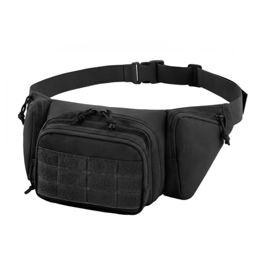 Adiwo Sac Tactique Ceinture, Sac Etanche Réglable Ceinture, Nylon Sacoche Ceintures Conception Multipoches, Banane pour L'extérieur pour Sport Cyclisme Gym Balade Voyage Randonnée, Noir