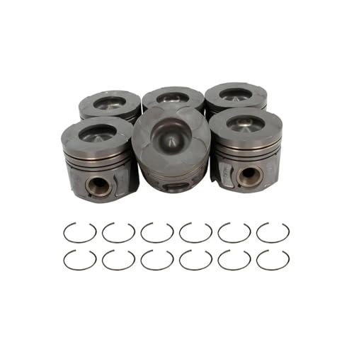 HLYQMYG Engine Pistons with Rings Set 3.0 L Diesel DOHC Compatible with Jeep Grand Cherokee EXF Compatible with RAM 1500 EcoDiesel L630 A630 3.0L OEM 68147228AA
