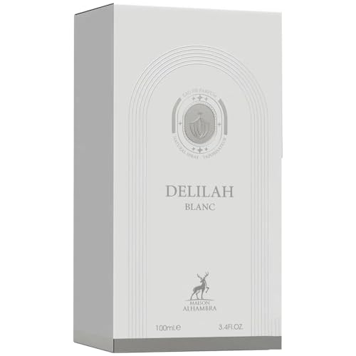 عطر ديليلا بلانك من ميزون الحمراء - برائحة الحمضيات والعنبر والزهور والمسك - او دي بارفان بخاخ يدوم طويلا للنساء، 3.4 اونصة/ 100 مل