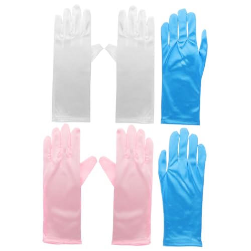 Didiseaon 3pairs Decorative Skirt Gloves for Boy Girl Elegant Accessories for Girls Dress up Pageants and Special Occasions