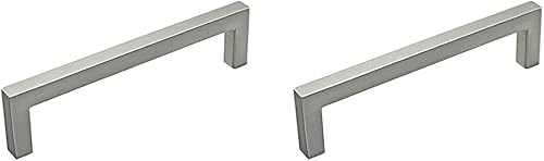 Richelieu Hardware BP873128195 Lambton Collection - Manija de gabinete contemporánea, 5 pulgadas de centro a centro, níquel cepillado (paquete de 2)