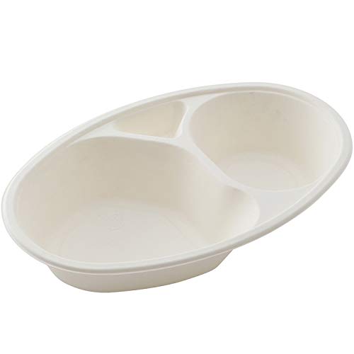 ナガオ 使い捨て 紙食器 カレー皿 25.1cm 50枚セット 3289685