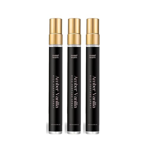 Mini perfume para hombre y mujer – 10 ml Eau de Parfum Spray | Perfume de larga duración con vainilla y ámbar | Intenso y versátil | Ideal para viajes | Hombres y mujeres (AX3)