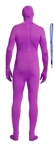 Image of Full Bodysuit Include Zipper Helper Unisex Spandex Stretch Adult Costume Zentai Disappearing Man Body Suit