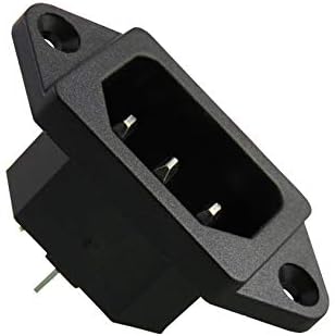 3 Pin Male Plug IEC320 C14 Chassis Panel Power Inlet Socket Connector AC 250V/10A 4-Pack