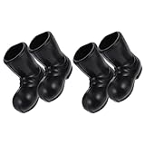 Mini bottes de père noël - cette décoration miniature est fabriquée en plastique stable, solide et résistant à l'usure, mini chaussures de noël