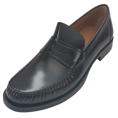 Fillmore Black Calf Leather Moccasins Slip-on Casual Dress Loafers Men's (Salvatore