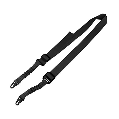 Ranstac Gewehrriemen 2 Punkt Gewehr Gun Sling Gewehrgurt Nylon Gurtband mit Schnellverschluss ZSQD-01 (Schwarz) MEHRWEG Cover