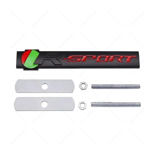 YSRWTBBA 3D Metal R SPORT Logo Front Grill Emblem Badge Decals Compatible with R-Sport XJ XE XF F-TYPE F-PACE E-TYPE Car Styling Accessories Easy to install, just peel and stick it off.(Chrome)