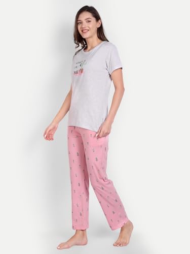 Image of Bedtime story Cotton Night Suit for Women Girls | Women's Cotton Printed Pant & Top Night Suit Set Pyjama Set Sleepwear Nightwear Nightdress Loungewear