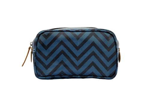 VLiving Neceser neceser, estampado Chevron, bolsa laminada, adornos de cuero, bolsa de maquillaje o cosmética, bolsa de utilidad Cover