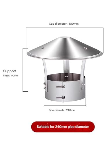 Chapeau de cheminée 250 mm réglable et résistant aux intempéries - 3