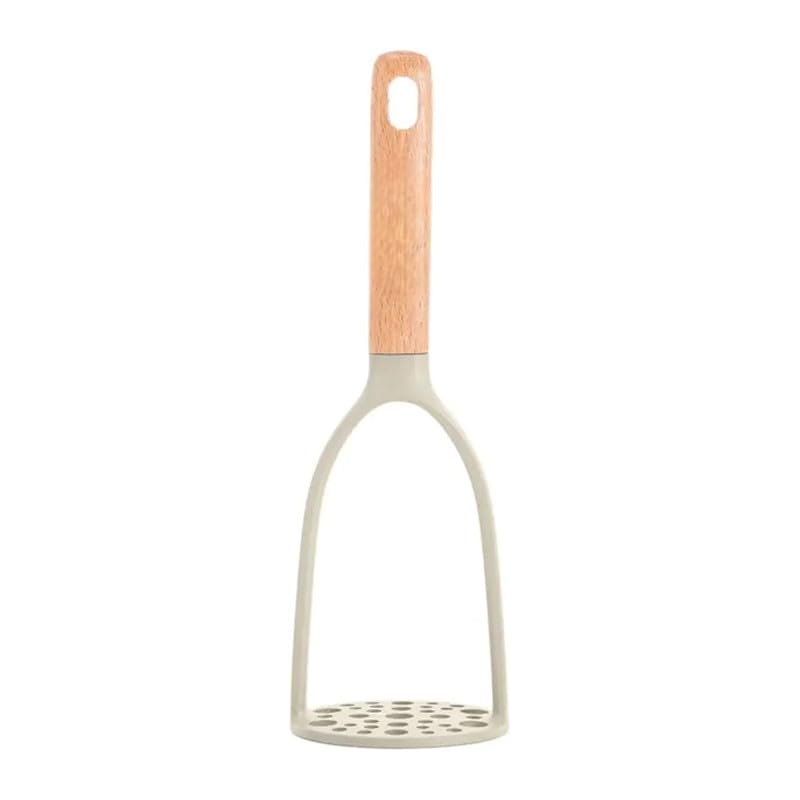 Beech Wood Potato Masher – Natural Wooden Kitchen Masher – Durable Beech Wood Food Masher for Potatoes, Vegetables, Fruits & Everyday Cooking — image 1