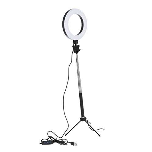 gazechimp Anel de luz LED com suporte de tripé iluminação de estúdio de maquiagem 3 modos de luz