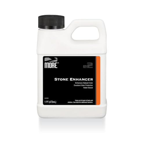 MORE Stone Enhancer & Sealer | 2-in-1 Formula for Indoor & Outdoor | Water-Based, Color Enhancing, Stain Protection for Marble, Granite, Limestone, Travertine & Natural Stone | No Gloss Finish [16 oz]