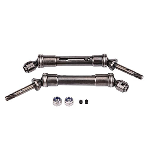 Eje de transmisión trasero de acero inoxidable de 2 piezas para coche Slash RC escala 1:10, compatible con ejes traseros Bandit, fácil instalación, diseño ligero, piezas de repuesto resistentes
