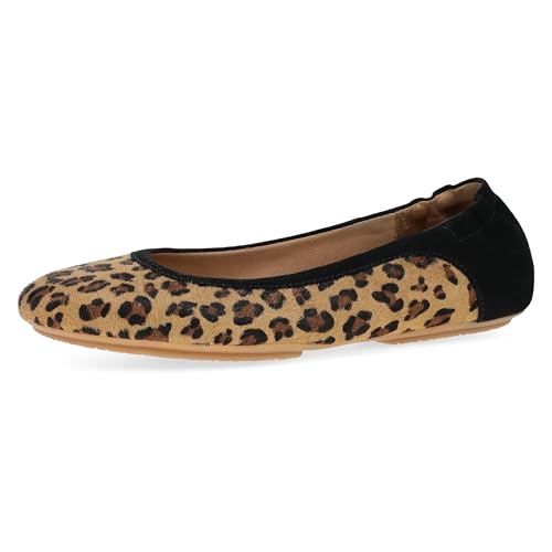 Dansko Madisen Women’s Leopard-Print Ballet Flat – Hair Calf & Suede Slip-On Shoe with Arch Support