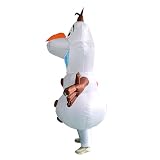 Geerypsy Aufblasbare Schneemann Kostüme für Erwachsene Olaf Kostüm Weihnachten Overall für Winter Maskerade Party Cosplay Silvester Halloween