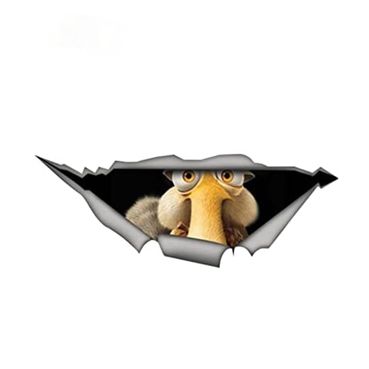 XLYDF Rolig vinyldekal bilklistermärke och dekal Ice Age Ekorre dekal fordon bil van laptop 3D husdjur grafiskt fönster laptop KK13 x 5 cm (storlek: 13 x 5 cm)