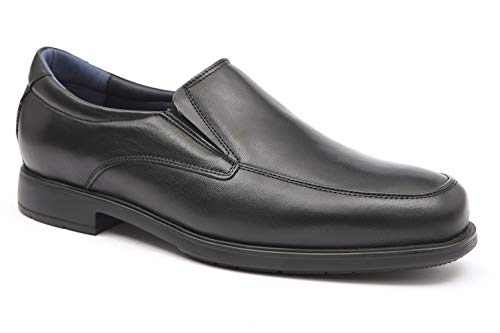 TOLINO A7712 Senator, Zapato Mocasin de Piel Ancho Especial (41 EU, Negro)