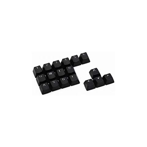 Rubber Gaming Backlit Keycaps Set - for Cherry MX Mechanical Keyboards Compatible OEM Include Key Puller (Black) Cover
