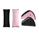 【4 Pack】Car Seat Belt Covers and Seatbelt Pillow for Kids Travel, Vehicle Shoulder Pads Neck...