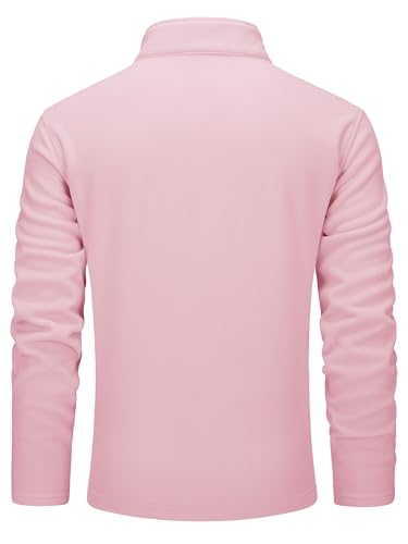 KEFITEVD Mens Quarter-Zip Pullover Stand Collar Long Sleeve 1/4 Zip Polar Fleece Sweatshirt Winter Fall Warm Shirt2