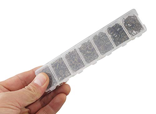 Allinone Mixed 7 Sizes Open Jump Rings Kit Jewelry Findings For Diy Craft Jewelry Making Repair (Antique Bronze) #TOP3