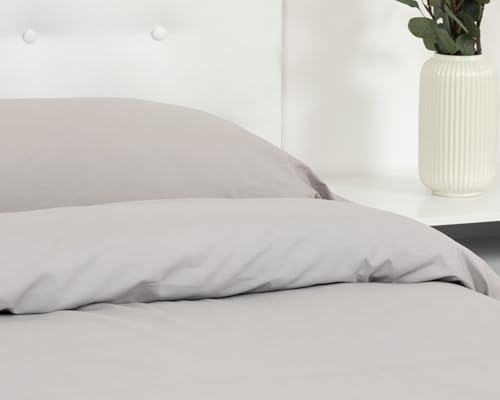TRAMAS+ Funda Nórdica 100% Algodón, Cama 90, Funda edredón de 150x220cm y 1 Funda de Almohada 110x45cm, Certificado Oeko Tex - Perla