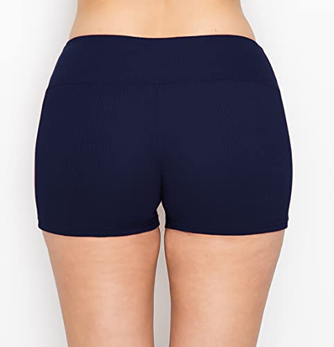 Image of ALWAYS Faux Leather Shorts - High Waist Active Stretch Yoga Short Pants for Women