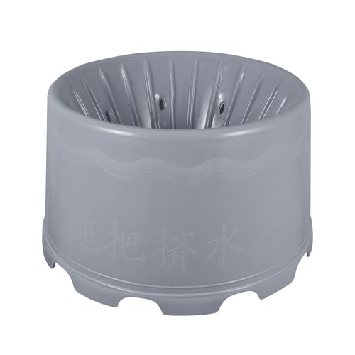 Genérico Cesta de Drenaje para mopas de Limpieza de Suelos, plástico Plata con diseño Manual para escurrir trapeador en ambientes domésticos