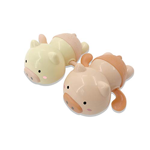NIWWIN Cute Cartoon Animal Pig Classic Baby Water Toy Infant Swim Pig Wound-up Plastic Bathtub Toys Pool Bathroom Gift Kids Beach Bath Toys