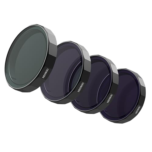 NEOSOU CPL ND Filter Kit for DJI Osmo Action 6 Essential Combo, CPL ND8 ND16 ND32 with Lens Cover, Snap On Neutral Density Polarizing HD Optical Glass Multi Coated, DJI Osmo 6 Accessories for Outdoor