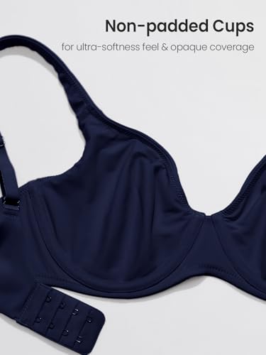 Image of DELIMIRA Women's Confishape Balconette Bra Supportive T Shirt Full Coverage Plus Size Bras Underwire Unlined